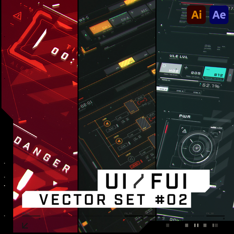 FUI / UI - Vector set bundle #02