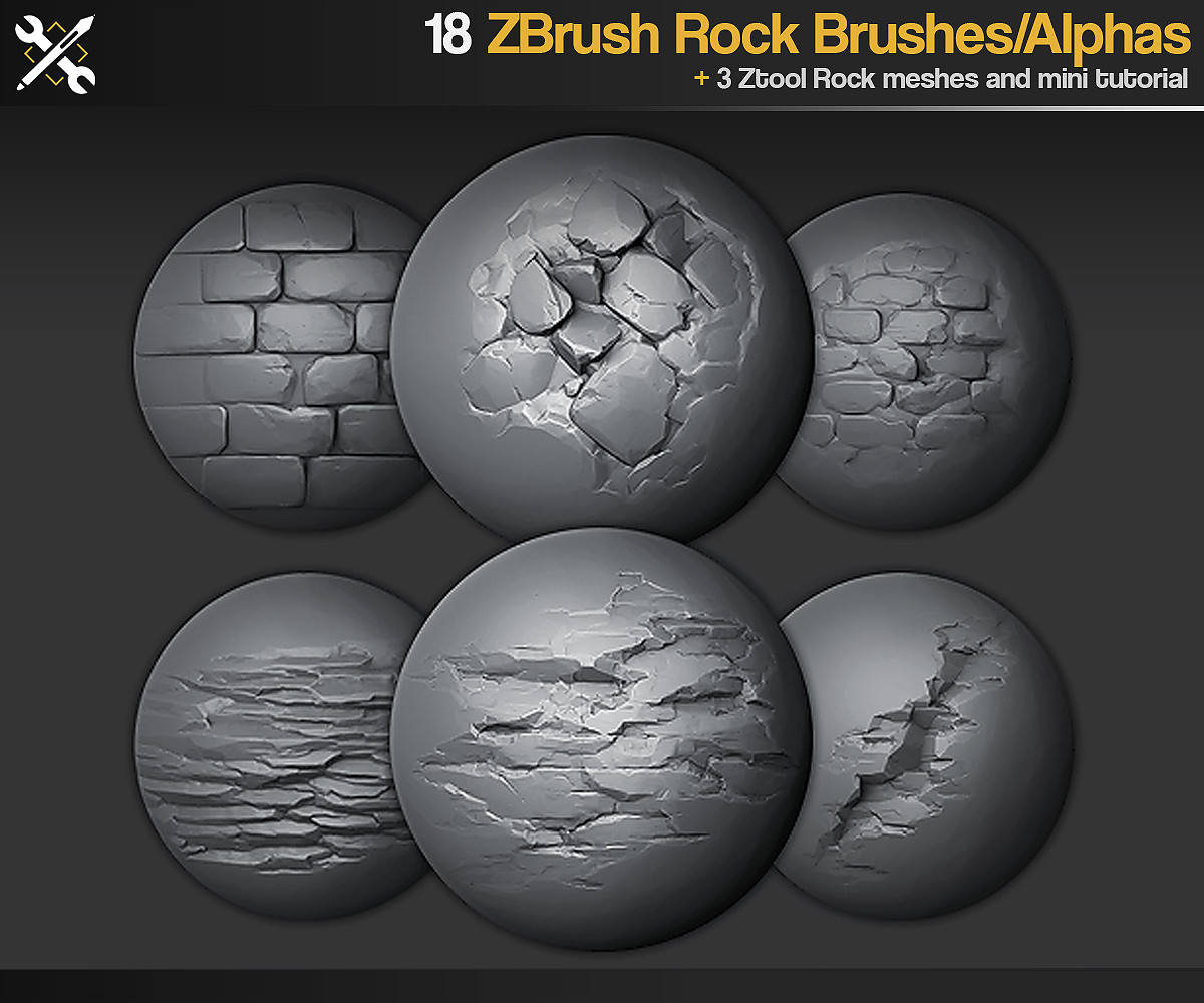 zbrush advanced brushes pack rocks