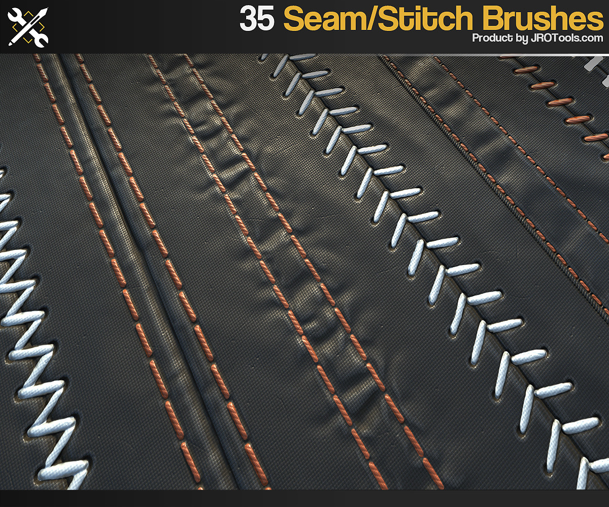 gumroad zbrush 35 seamstitch brushes