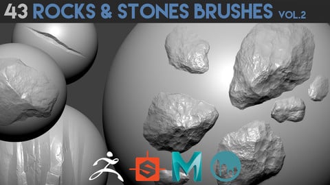 43 Rocks & Stones Brushes vol.2