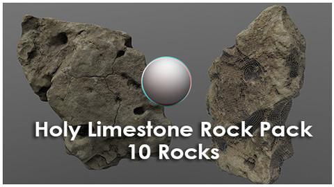 Holy Limestone Rock Scan - Set of 10