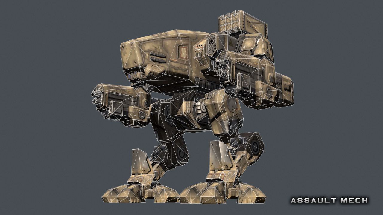 Artstation Assault Mech Unity Package Game Assets