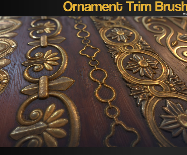 ArtStation ZBrush 60 Ornament Trim Brushes Vol.1 Brushes