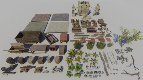 Jungle Vegetation & Props Pack UE