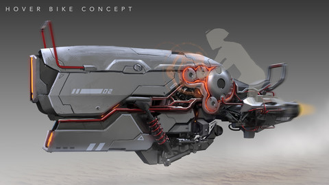 Hover Muscle Bike Concept Art