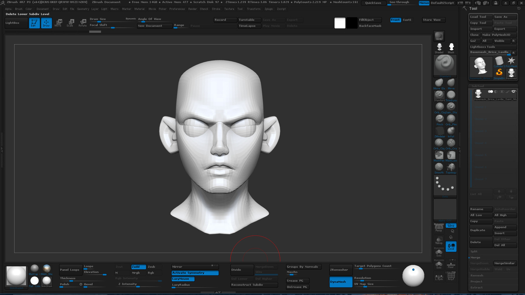 Создать лицо человека 3d. Zbrush UI. Zbrush interface. Zbrush UI config.