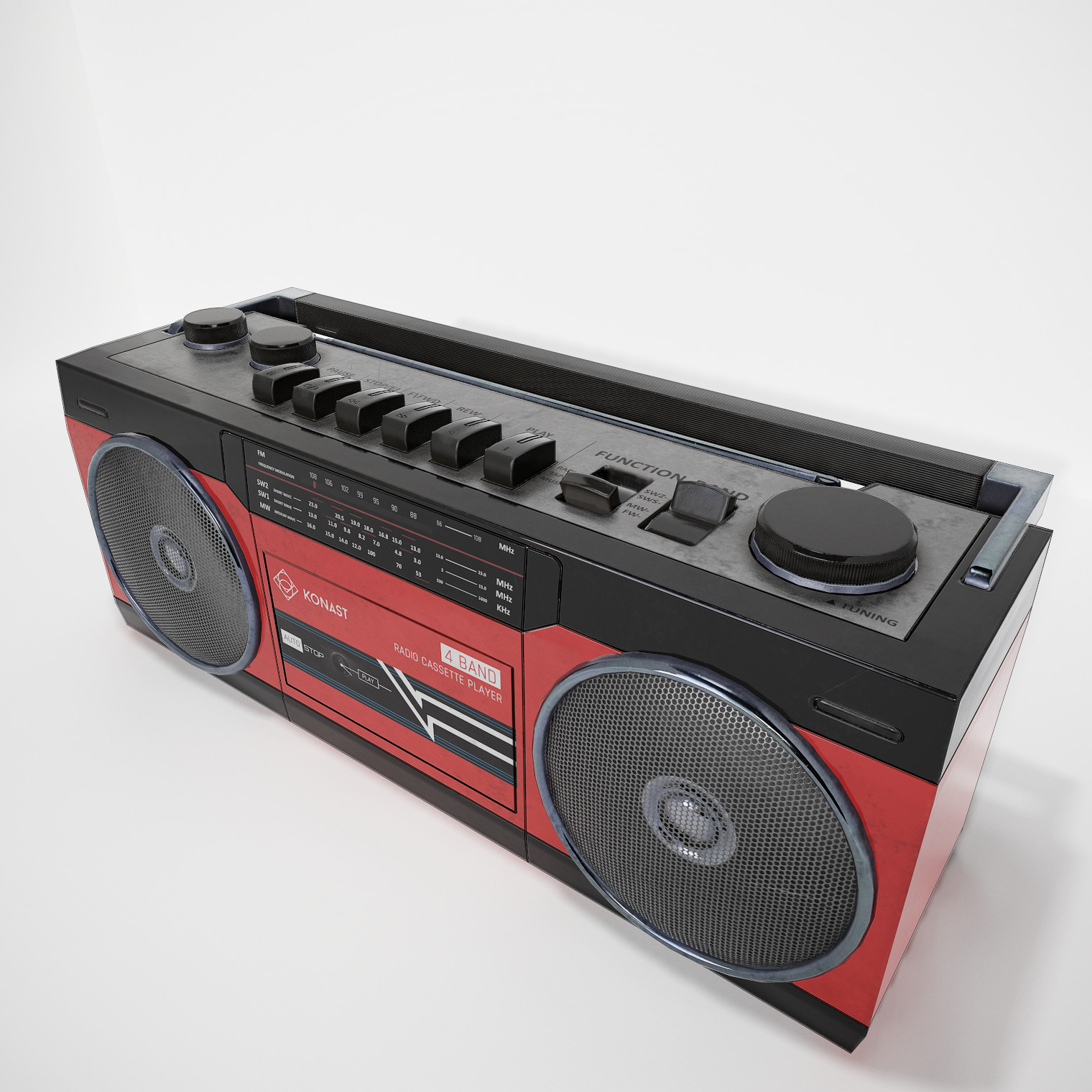 3D model Vintage Philips Radio VR / AR / low-poly