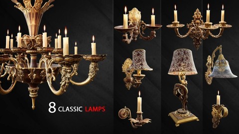 8 Classic Lamps [ Unreal 4 ]