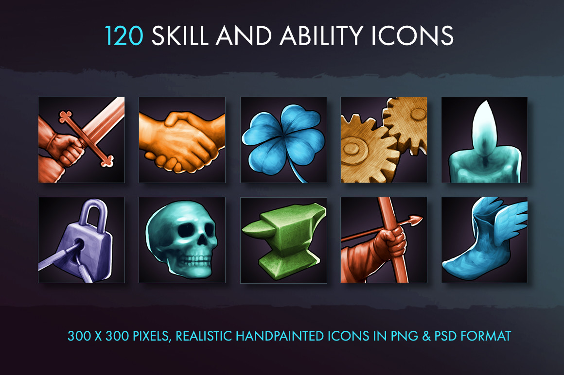 Artstation Skill And Ability Icons Game Assets