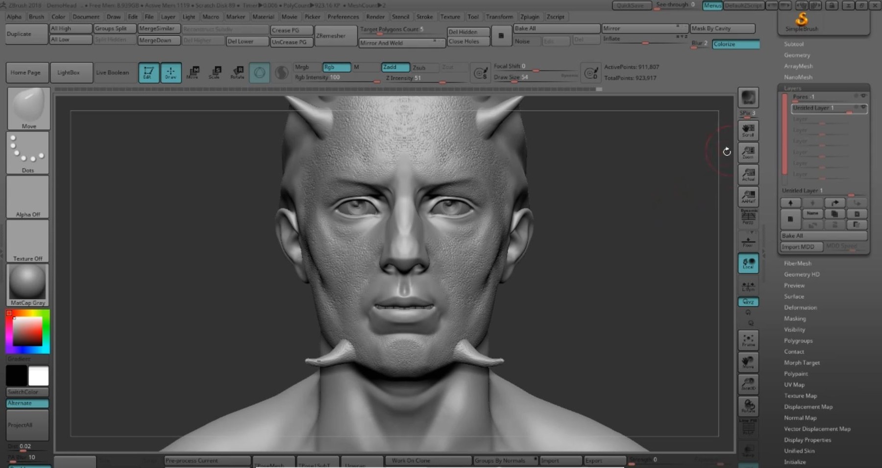 zbrush cant see inside model