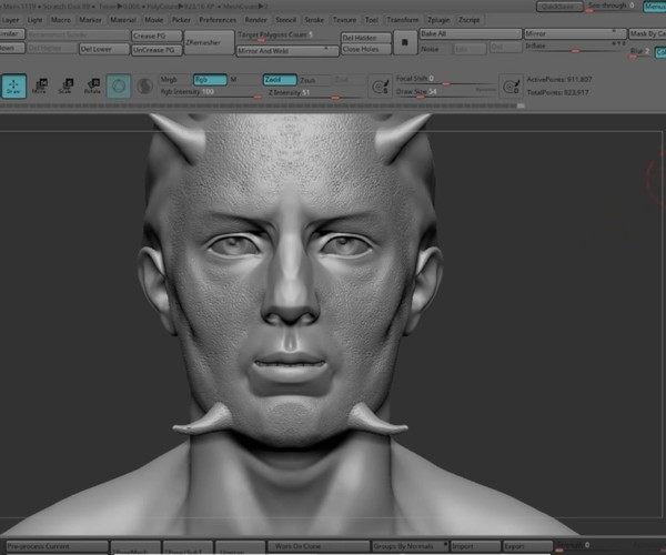 transform type incomplete zbrush