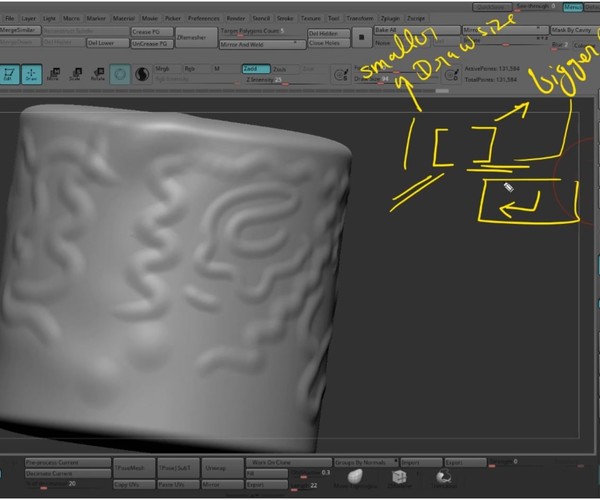 stroke is greyed out in zbrush