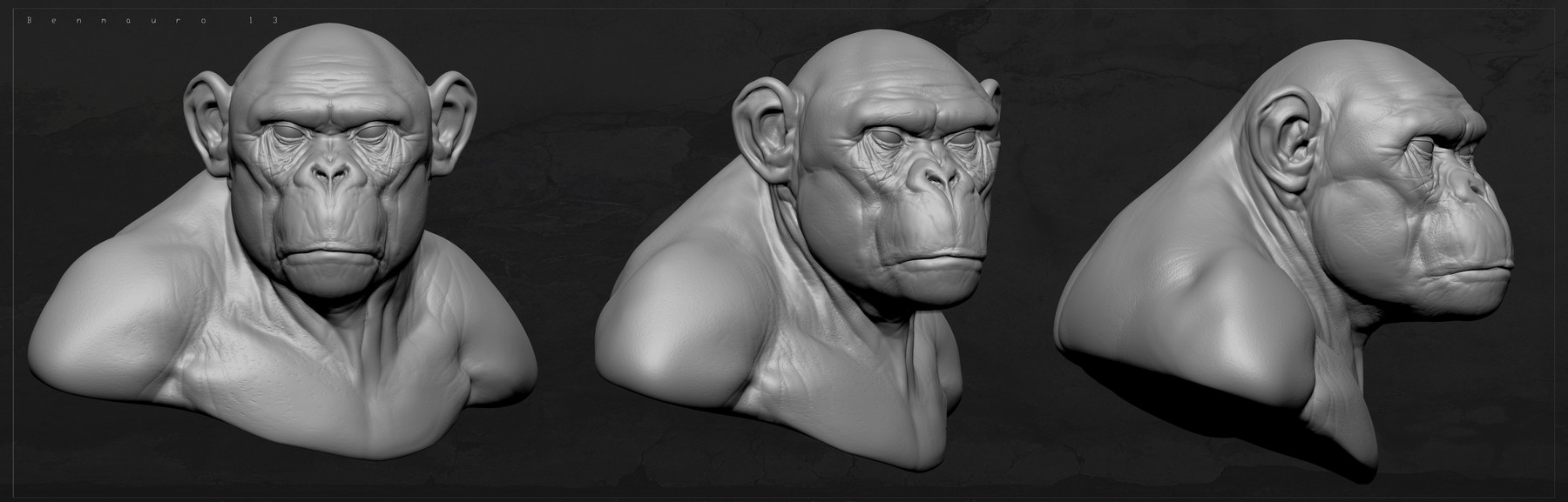 Chimp sculpt bm