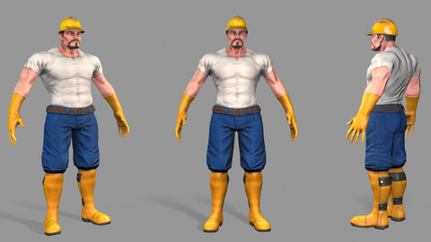 Worker lowpoly