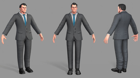 ArtStation - Business Suit Man | Game Assets