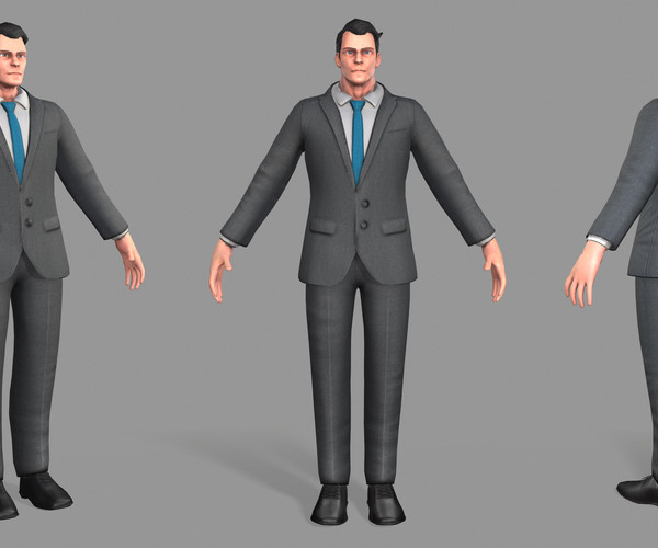 ArtStation - Business Suit Man | Game Assets