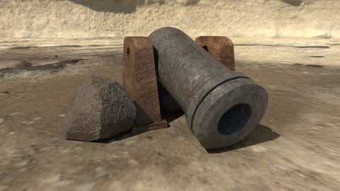 Cannon with some rocks