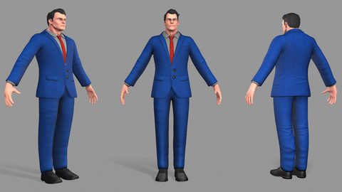 ArtStation - Business Suit Man | Game Assets