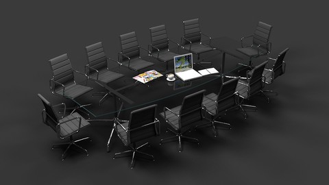 Eames Conference Table and chair Set