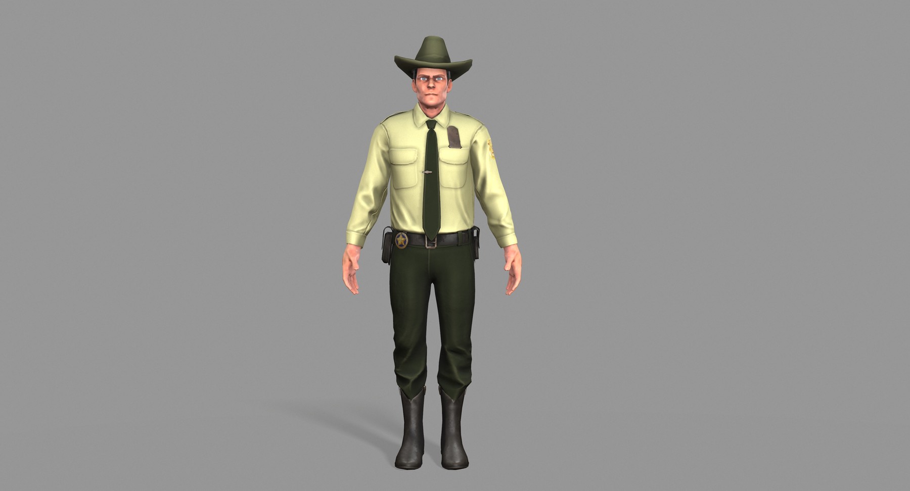 ArtStation - Policeman Sheriff | Game Assets