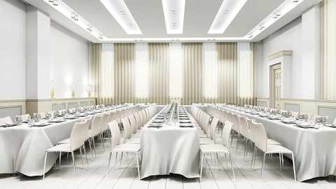 Classic Banquette Hall Interior