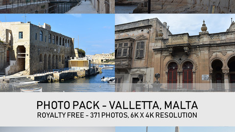 Photo Reference Pack - Architecture & Ruins - Valletta, Malta