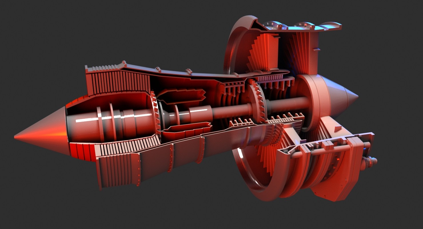 ArtStation - Jet Engine 3D Model | Resources