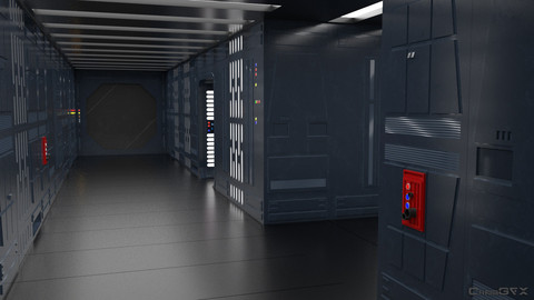 SciFi Wall Panels - 19 Parts - Walls and Details 3D model