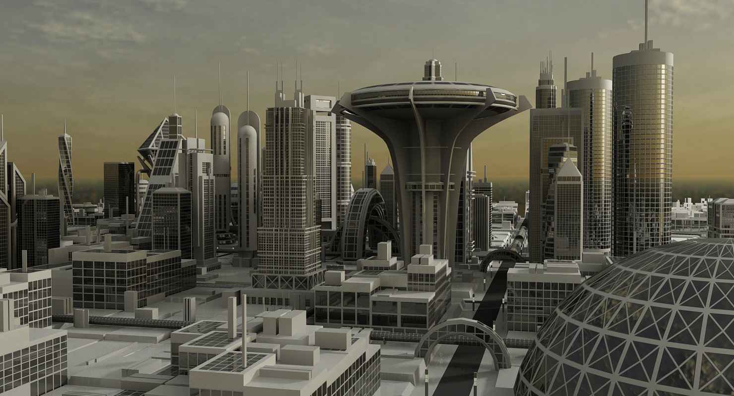 ArtStation SciFi City 3D Model Game Assets