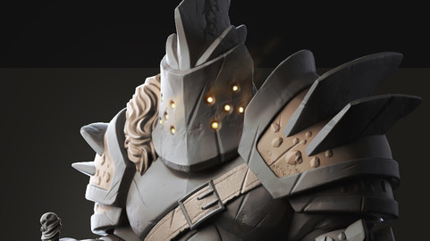 Knight Zbrush High polygon model