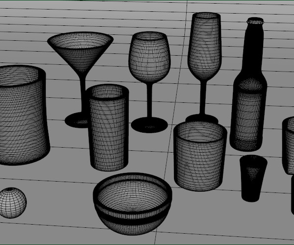 ArtStation - Glass Set - 11pcs | Game Assets