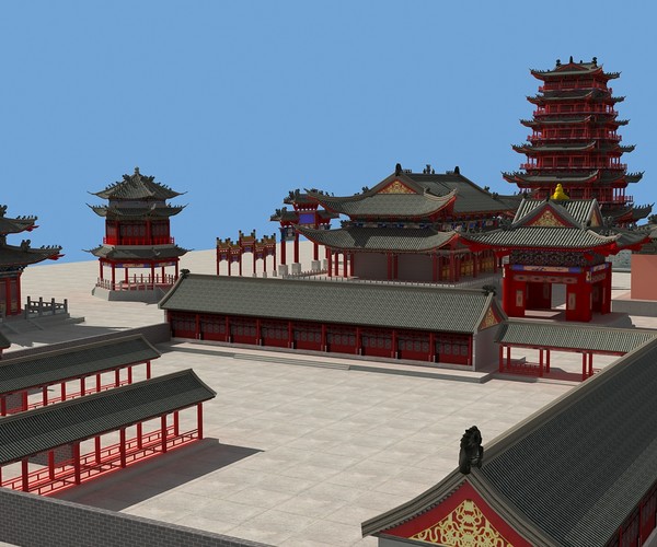 ArtStation - Ancient Chinese buildings Set | Resources