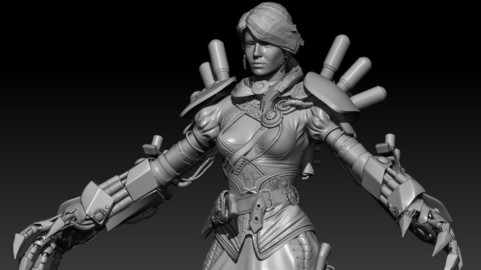 Steampunk high poly zbrush project