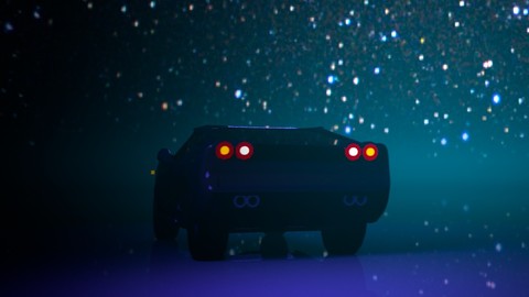 cinema 4d-3D model of a sports car " Ferrari"