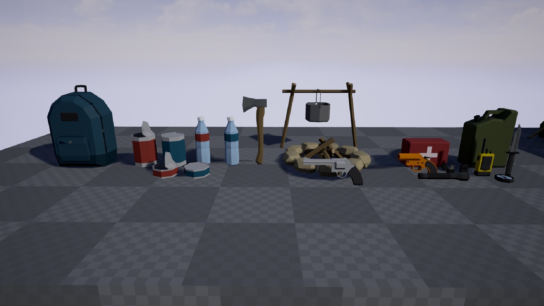 ArtStation - Low Poly Survival Pack | UE4 | Game Assets