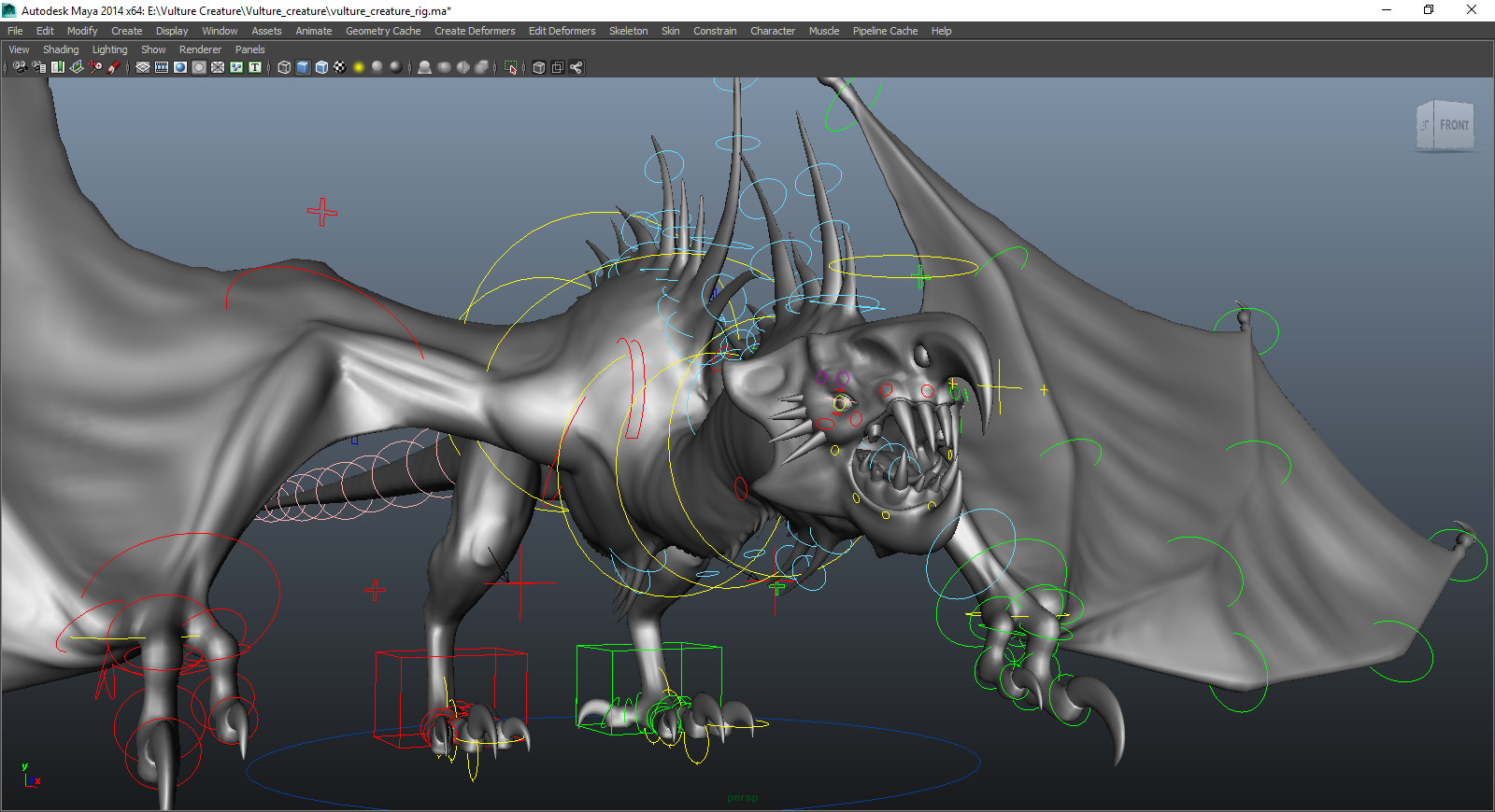 ArtStation - Vulture Dragon Maya rig | Resources