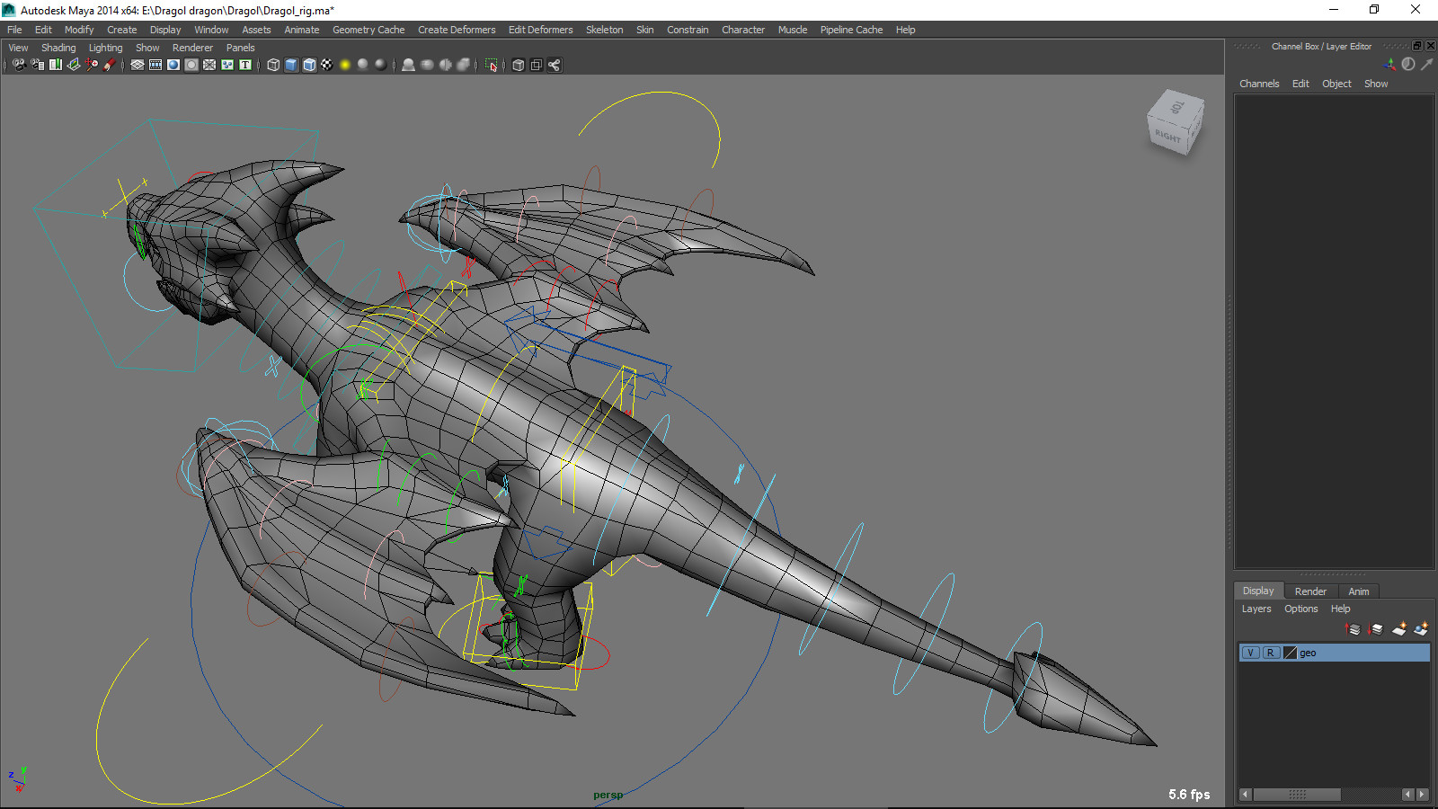 ArtStation Dragol the little dragon (Maya Rig) Resources