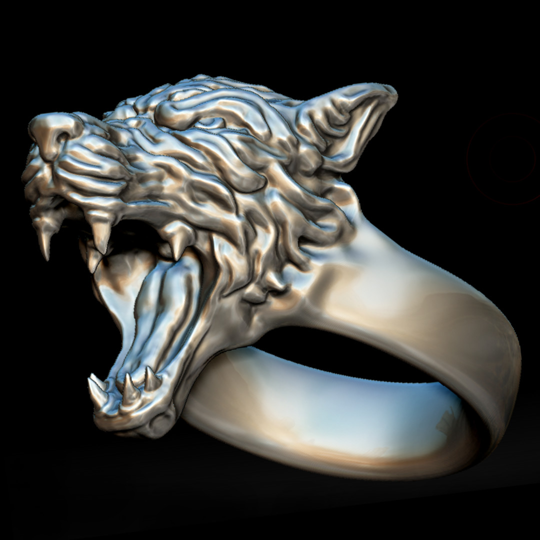 ArtStation - Wolf Ring (Print Model) | Resources