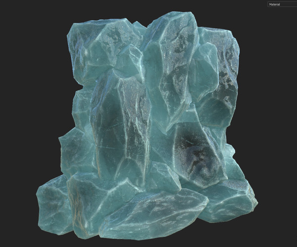 ArtStation Low poly Realistic Ice Block Modular Pack Game Assets