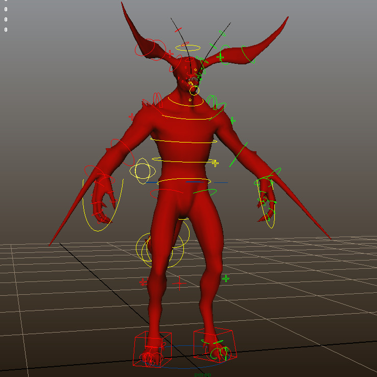 ArtStation - Demon (no eyes) Maya Rig | Resources