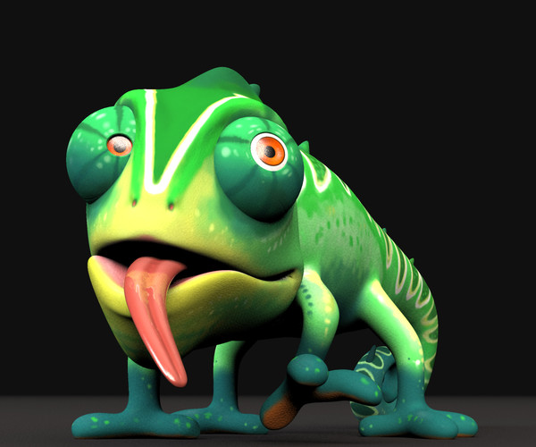 Artstation Chameleon Cartoony Rig Resources