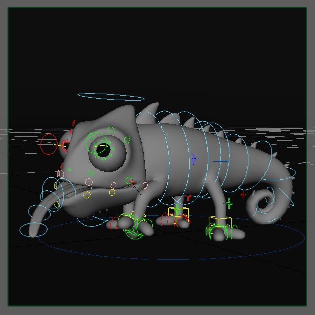 Artstation Chameleon Cartoony Rig Resources