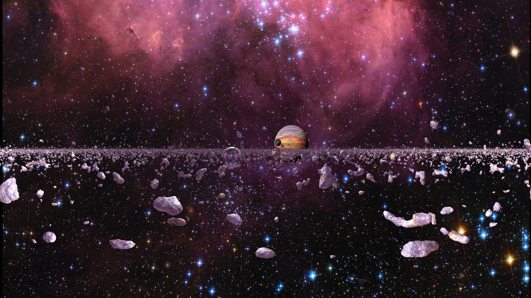 ASTEROIDS 360 degrees backgrounds