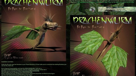 Drachenwurm (Poser / DAZ Studio rig)