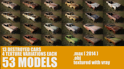 Destroyed Cars Pack 1