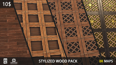 STYLIZED WOOD PACK - substance designer