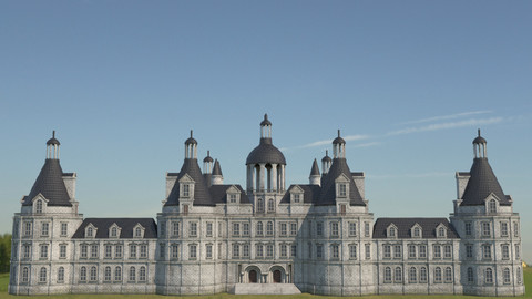 Low Poly Chateau-Castle - Inspired by Chateau de Chambord - PBR