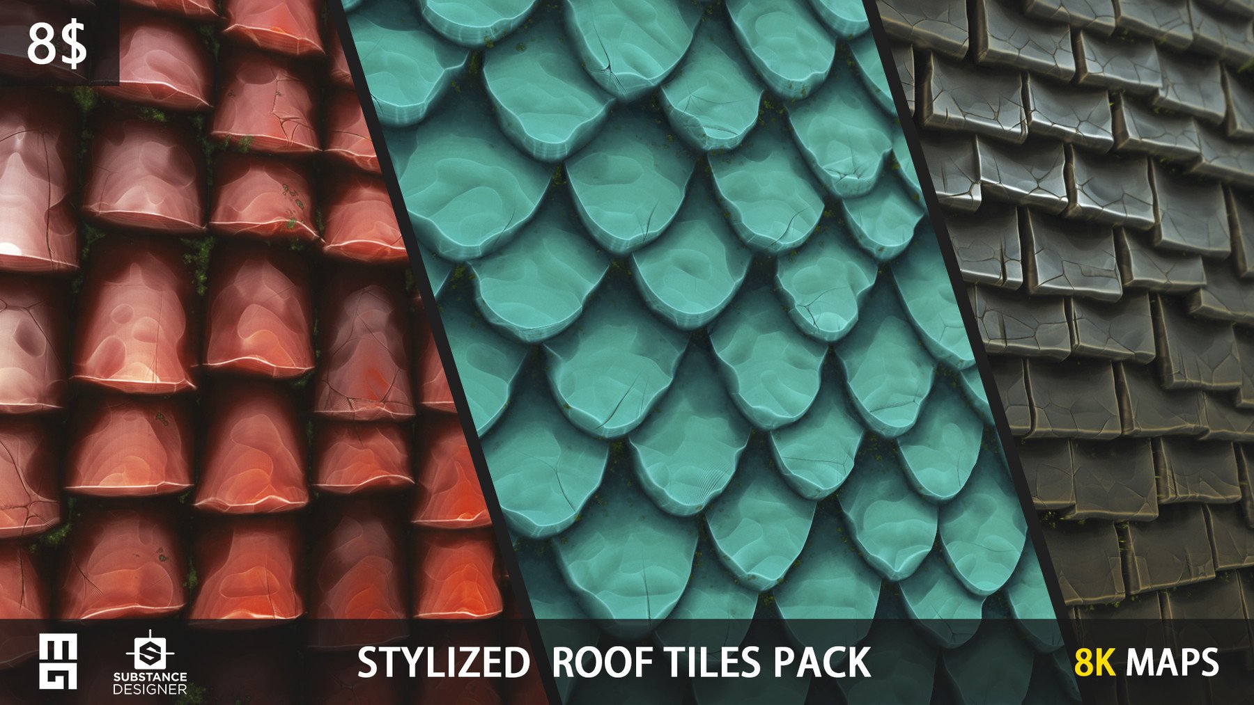 prompthunt: seamless tileable texture of old cracked terracotta roof  shingle, realistic, very detailed, beautiful, intricate details, sharp  focus, substance designer, substance render, substance painter, marmoset,  unreal engine, octane render