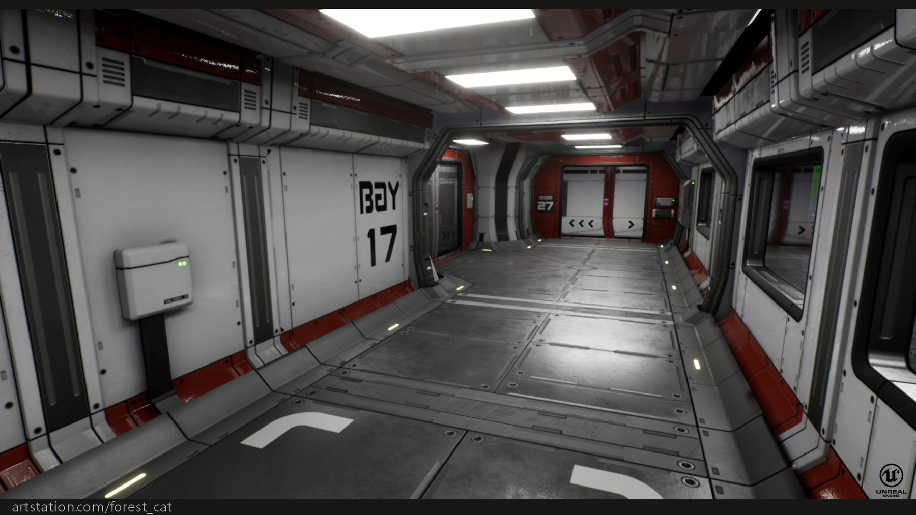 ArtStation - UE4 Modular Sci Fi Corridor B | Game Assets