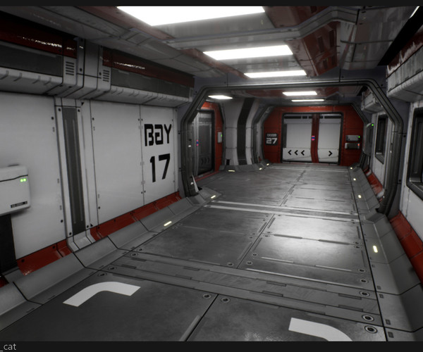 ArtStation - UE4 Modular Sci Fi Corridor B | Game Assets